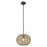 Acclaim Lighting 1 Light 15" Pendant, Black Metal/Natural Seagrass