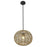 Acclaim Lighting 1 Light 15" Pendant, Black Metal/Natural Seagrass