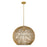 Acclaim Lighting 1 Light 19" Pendant, Tan Metal/Camel Rattan/Camel