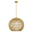 Acclaim Lighting 1 Light 19" Pendant, Tan Metal/Camel Rattan/Camel