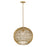 Acclaim Lighting 1 Light 19" Pendant, Tan Metal/Camel Rattan/Camel