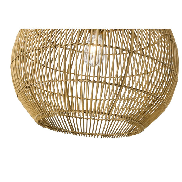 Acclaim Lighting 1 Light 19" Pendant, Tan Metal/Camel Rattan/Camel