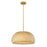 Acclaim Lighting 1 Light 18" Pendant, Tan Metal/Natural Bamboo