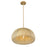Acclaim Lighting 1 Light 18" Pendant, Tan Metal/Natural Bamboo