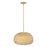 Acclaim Lighting 1 Light 18" Pendant, Tan Metal/Natural Bamboo