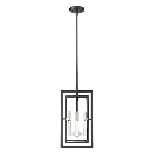 Acclaim Lighting Milbank 4 Light Pendant, Black/White