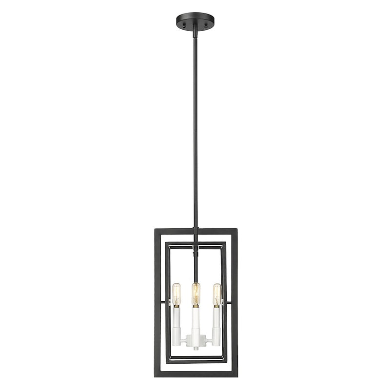 Acclaim Lighting Milbank 4 Light Pendant, Black/White