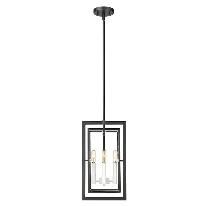 Acclaim Lighting Milbank 4 Light Pendant, Black/White