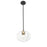 Acclaim Lighting 1 Light 10" Pendant, Matte Black and Brass/Clear