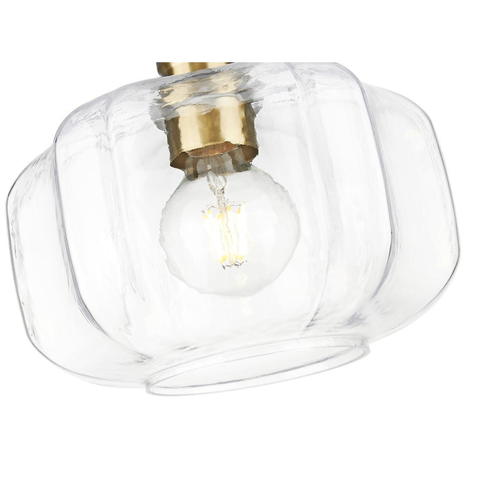 Acclaim Lighting 1 Light 10" Pendant, Matte Black and Brass/Clear