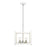 Acclaim Lighting Coyle 4 Light Convertible Pendant, White/Nickel