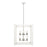Acclaim Lighting Coyle 6 Light Pendant, White/Nickel Cluster