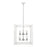 Acclaim Lighting Coyle 6 Light Pendant, White/Nickel Cluster