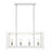 Acclaim Lighting Coyle 8 Light Linear Pendant, White/Nickel Cluster