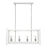 Acclaim Lighting Coyle 8 Light Linear Pendant, White/Nickel Cluster