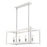 Acclaim Lighting Coyle 8 Light Linear Pendant, White/Nickel Cluster