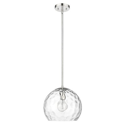 Acclaim Lighting Mackenzie 1 Light Pendant, Nickel/Rippled Water