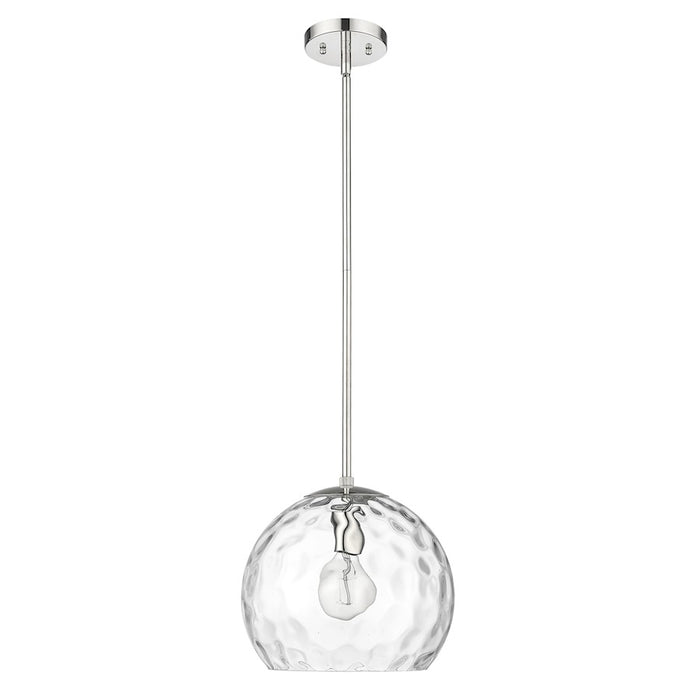 Acclaim Lighting Mackenzie 1 Light Pendant, Nickel/Rippled Water