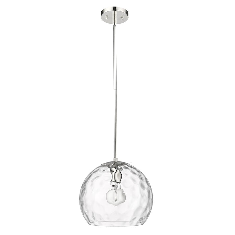 Acclaim Lighting Mackenzie 1 Light Pendant, Nickel/Rippled Water