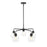 Acclaim Lighting 5 Light 27" Chandelier, Matte Black/Clear