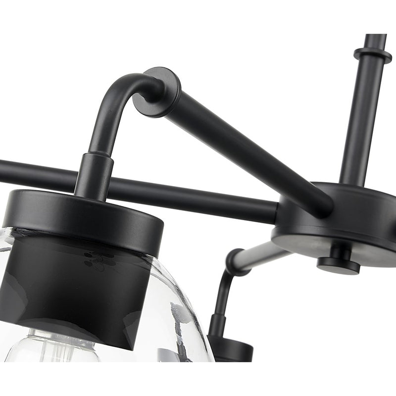 Acclaim Lighting 5 Light 27" Chandelier, Matte Black/Clear