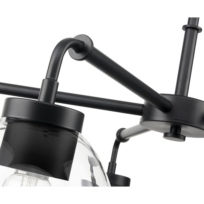 Acclaim Lighting 5 Light 27" Chandelier, Matte Black/Clear