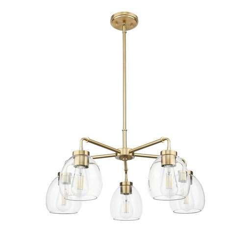 Acclaim Lighting 5 Light 27" Chandelier, Brass/Clear