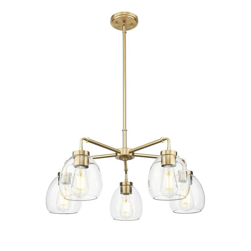 Acclaim Lighting 5 Light 27" Chandelier, Brass/Clear