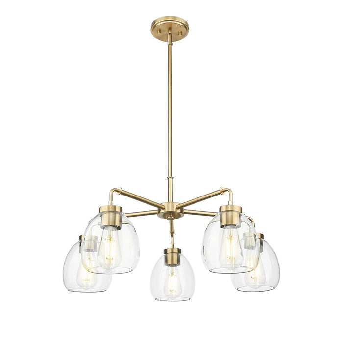 Acclaim Lighting 5 Light 27" Chandelier, Brass/Clear