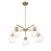 Acclaim Lighting 5 Light 27" Chandelier, Brass/Clear