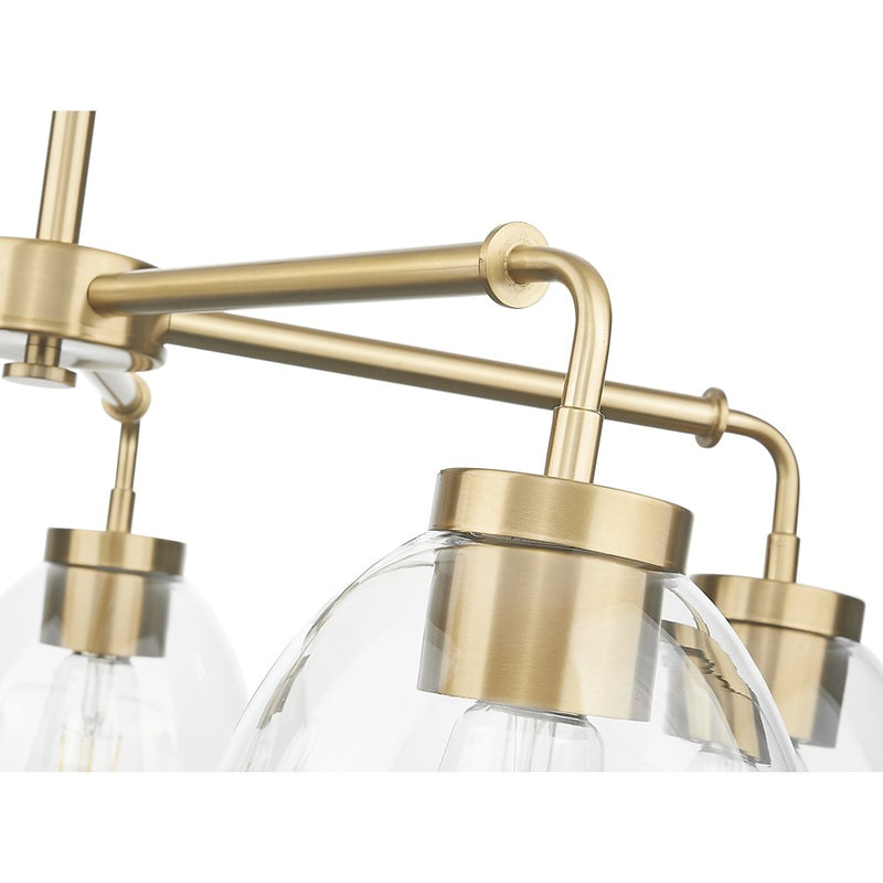 Acclaim Lighting 5 Light 27" Chandelier, Brass/Clear