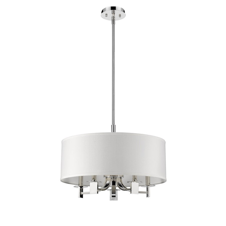 Acclaim Lighting Andrea 5 Light Drum Pendant, Polished Nickel