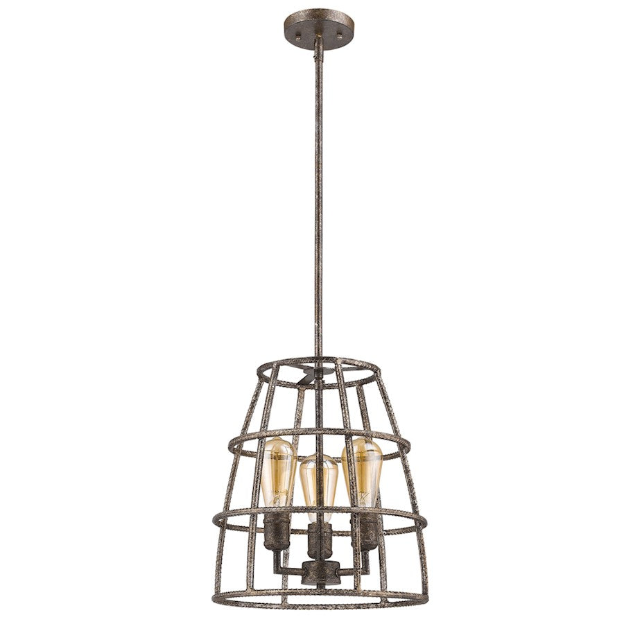 Acclaim Lighting Rebarre Pendant, Antique Silver