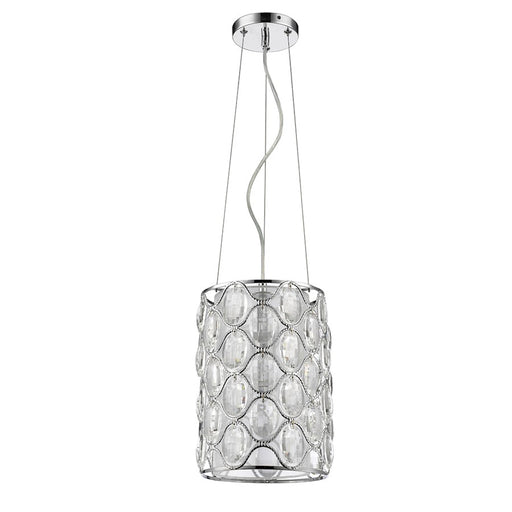 Acclaim Lighting Isabella 1 Light Drum Pendant, Polished Nickel