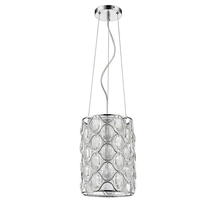 Acclaim Lighting Isabella 1 Light Drum Pendant, Polished Nickel