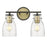 Acclaim Lighting Shelby 2 Light Vanity, Bronze/Brass/Clear Seedy