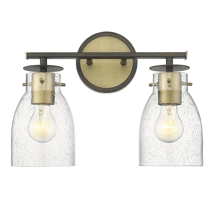Acclaim Lighting Shelby 2 Light Vanity, Bronze/Brass/Clear Seedy