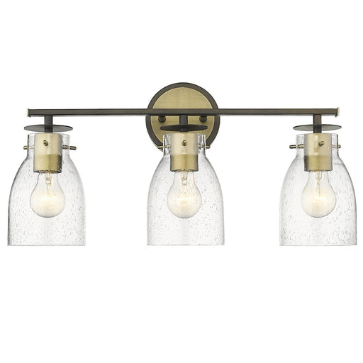 Acclaim Lighting Shelby 3 Light Vanity, Bronze/Brass/Clear Seedy