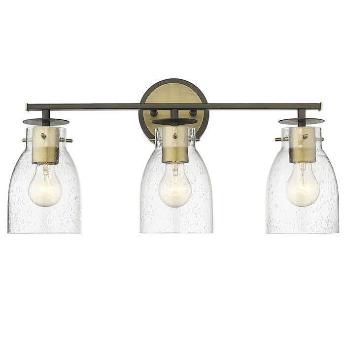 Acclaim Lighting Shelby 3 Light Vanity, Bronze/Brass/Clear Seedy
