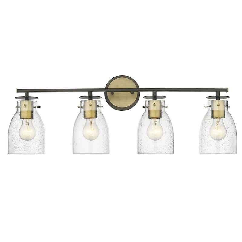 Acclaim Lighting Shelby 4 Light Vanity, Bronze/Brass/Clear Seedy