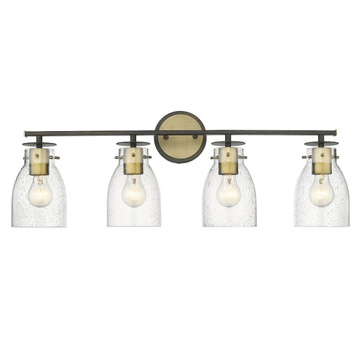 Acclaim Lighting Shelby 4 Light Vanity, Bronze/Brass/Clear Seedy