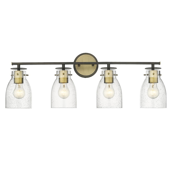 Acclaim Lighting Shelby 4 Light Vanity, Bronze/Brass/Clear Seedy