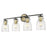 Acclaim Lighting Shelby 4 Light Vanity, Bronze/Brass/Clear Seedy