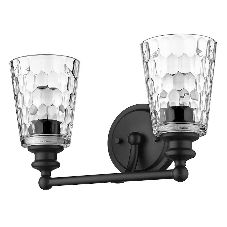 Acclaim Lighting Mae 2 Light Vanity, Matte Black