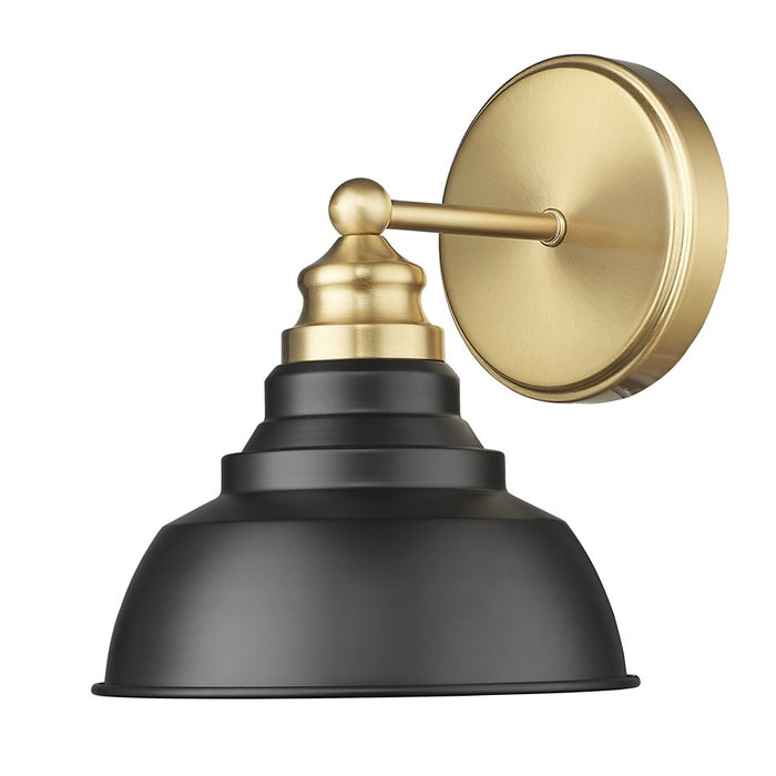 Acclaim Lighting 1Lt 8" Sconce, Matte Black and Brass/Matte Black