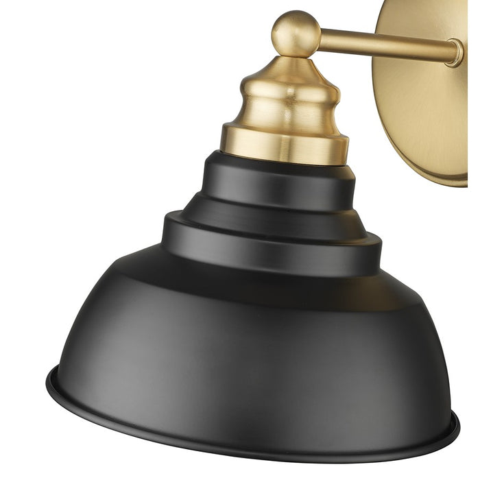 Acclaim Lighting 1Lt 8" Sconce, Matte Black and Brass/Matte Black