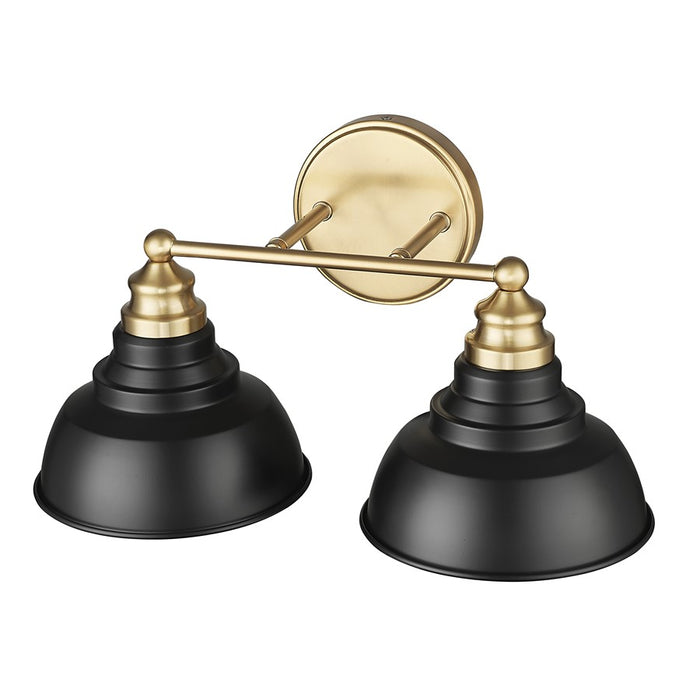 Acclaim Lighting 2Lt 18" Vanity, Matte Black and Brass/Matte Black