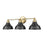 Acclaim Lighting 3Lt 28" Vanity, Matte Black and Brass/Matte Black