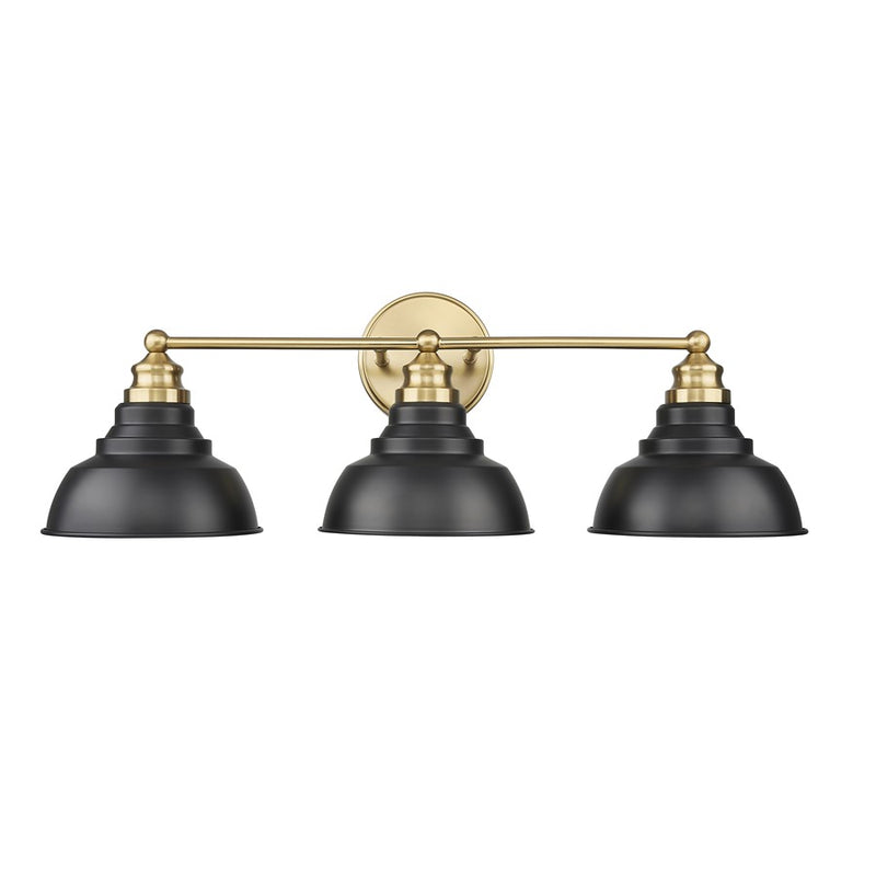 Acclaim Lighting 3Lt 28" Vanity, Matte Black and Brass/Matte Black