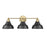 Acclaim Lighting 3Lt 28" Vanity, Matte Black and Brass/Matte Black